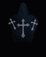 Rhinestone Cross Hoodie