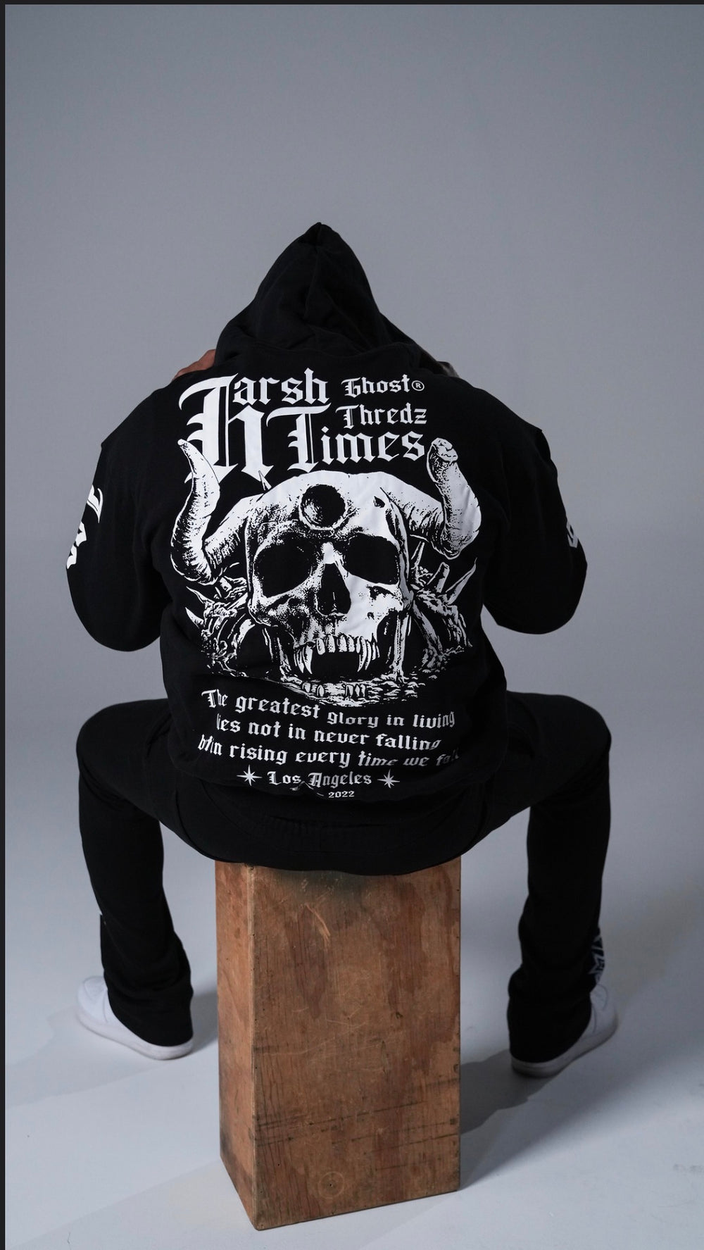 HARSH TIMES HOODIE – GHOST THREDZ